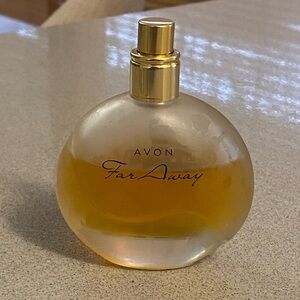 Avon Far Away Perfume Bottle - Amber Gold Hue